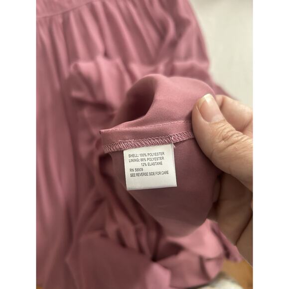 Gianni Bini Fairy Chiffon Midi Dress Womens Size 10 Pink NWT - Picture 5 of 10